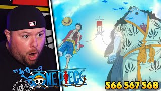 Elephant Gatling amp Jinbei Saves Luffy One Piece REACTION  Episode 566 567 amp 568 [upl. by Xavler997]