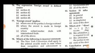 MCQ arbitration and conciliation act 1996 [upl. by Tremain]