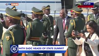 South African President Cyril Ramaphosa arriving for the 44th SADC Summit of Heads of State  ZTN [upl. by Leuqer]