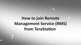 How to Join Your TeraStation to Buffalos Remote Management Service [upl. by Yornek901]