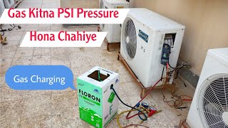 R 22 R 32 R 410a R 134a R 600a R 290 Gas Charging Kitna Pressure Hona Chahiye [upl. by Lezti606]