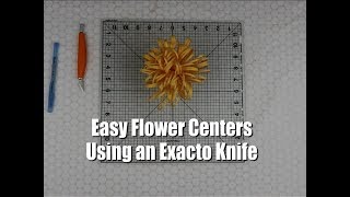 Making Easy Flower Centers without a Cutting Machine  Exacto Knife [upl. by Aldarcie]