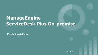 ManageEngine ServiceDesk Plus installation [upl. by Eenet]