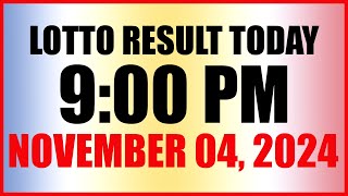 Lotto Result Today 9pm Draw November 4 2024 Swertres Ez2 Pcso [upl. by Bohannon]