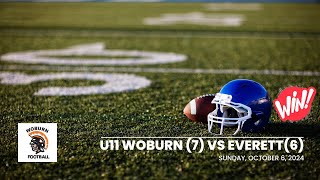 Woburn vs Everett U11 Pop Warner [upl. by Nayrda]