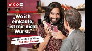 WK Wien und Conchita – Einkaufserlebnis mit allen Sinnen [upl. by Ayhtnic]