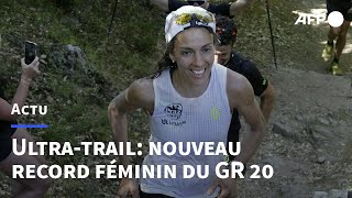 Ultratrail AnneLise Rousset pulvérise le record féminin du GR 20  AFP [upl. by Gib474]