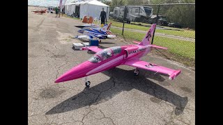 CARF Models L39 Albatros Pink Jet at Jets over Deland 2024 [upl. by Marlette875]