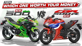 2024 Kawasaki Ninja 500 vs Honda CBR500R ┃ Battle of the Budget Sportbikes [upl. by Elleuqar]