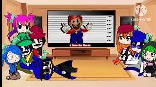 Mario and SMG4 s Crew react to WOTFI 2022 rap battle [upl. by Heymann]