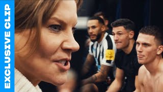 EXCLUSIVE CLIP Amanda Staveley Gives Team Talk After League Cup Semifinal  We Are Newcastle United [upl. by Donny]