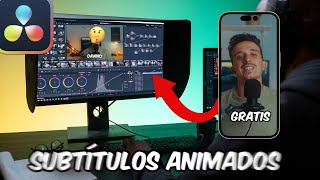 Subtítulos ANIMADOS y AUTOMÁTICOS en Davinci Resolve  Para Tiktok Reels Shorts [upl. by Kokaras]