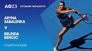 Aryna Sabalenka v Belinda Bencic Extended Highlights  Australian Open 2023 Fourth Round [upl. by Gleich]