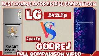 Best double door Fridge Review  Godrej 238L alpha 270B VS Lg 242L N292BDSY full comparison 2024 [upl. by Bebe163]