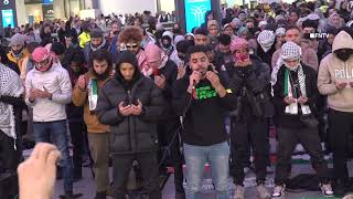 Protesters Storm Penn Station for Gaza [upl. by Eimor240]