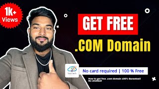 How to get Free com domain name 2024  Get Free Domain For Website  Free Domain and hosting Hindi [upl. by Orabel]