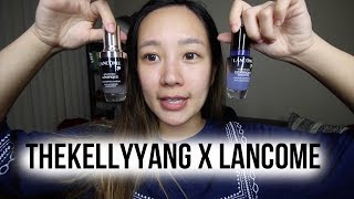 TheKellyYang x Lancome  簡單分享小黑安瓶使用方法 [upl. by Aleil]