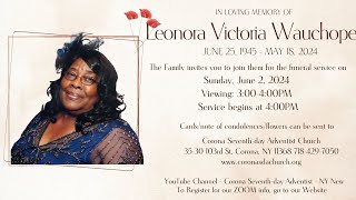 Funeral Service for Leonora Victoria Wauchope [upl. by Ycnej687]