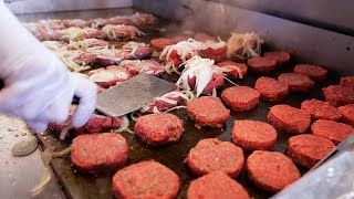 American Food  The BEST BURGERS in New Jersey White Manna Hamburgers [upl. by Alaaj]