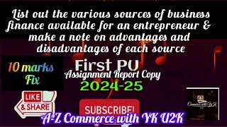 business Studies assignment and explanation answer full marks fix increasesusbcribers Cmt for pdf [upl. by Enamrej]