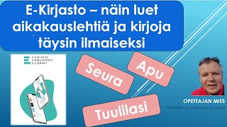 Lue lehtiä ja kirjoja ilmaiseksi  uusi kansallinen eKirjasto on avattu [upl. by Ihcalam895]