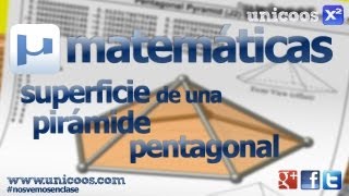 Area Piramide pentagonal SECUNDARIA 3ºESO matematicas pitagoras apotema [upl. by Harbison]