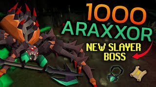 Loot From 1000 Araxxor 92 Slayer Boss OSRS [upl. by Idalia]