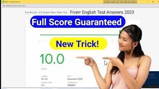 Fiverr US English Basic Skills Test Answers 2023  Live Support [upl. by Seuqram470]