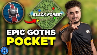 EPIC Goths Pocket On 4v4 Black Forest  AoE2 [upl. by Oiraved]