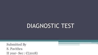 Diagnostic Tests meaning  definition steps for preparation [upl. by Oralia]