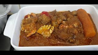 How I make my authentic Ghana apapransa from roasted cornbeanspeanut powder and palm nut soup [upl. by Hcir]