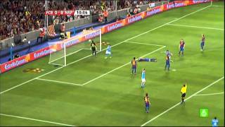 fc barcelona vs napoli gol de cavani de chilena [upl. by Mij]