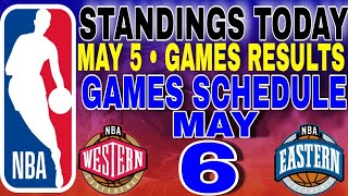 nba playoffs standings today may 5 2024  games results  games schedule may 6 2024 [upl. by Kciredes220]