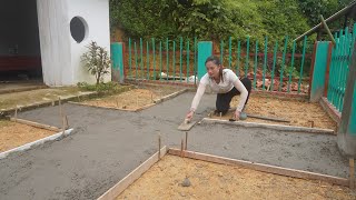 Build garden path system with sand and cement  Unique creative forest house ideas  Farm life [upl. by Carol-Jean]