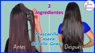 Mascarilla Casera Para Cabello Graso  Solo con Dos Ingredientes [upl. by Anaujat839]