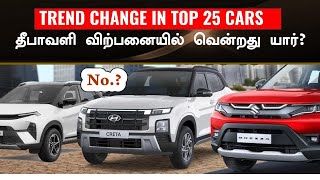 தீபாவளி விற்பனையில் வென்றது யார் 💥Top 25 selling cars in India October 2024💥Seltos drops [upl. by Hatfield52]