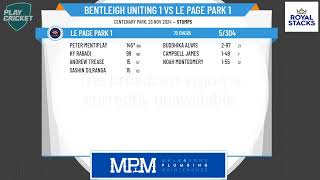 Bentleigh Uniting 1 v Le Page Park 1 [upl. by Ronn]