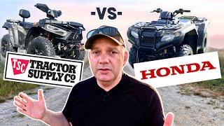 TRACTOR SUPPLY ATV vs HONDA ATV IS CHEAPER ACTUALLY BETTER [upl. by Dagney]