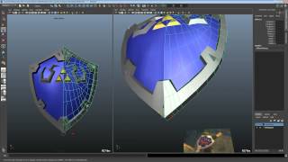 Lets Model and Texture the Hylian Shield HD Skyward Sword version [upl. by Ayanad56]