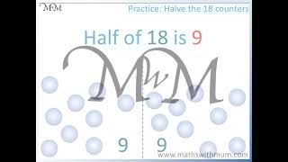 Teaching Halving Numbers [upl. by Revkah]