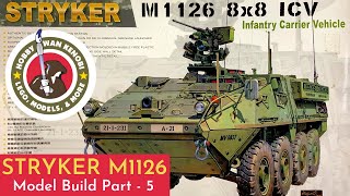 Plastic Scale Model Build  M1126 Stryker AFV CLUB 135  Part 5 Paint Decals Washes [upl. by Petronille]