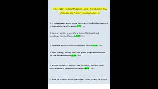 Wastewater Treatment Operator Level 1 Certification Exam 2023 Questions and Answers Verified Answers [upl. by Ysabel]