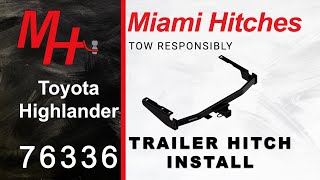 Trailer Hitch Install  2021 Toyota Highlander DrawTite 76336 [upl. by Ehctav110]