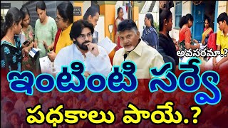 ఇంటింటి సర్వే అవసరమా  AP Govt People Survey Updates  ఉచిత పధకాల కోసమే ఈ సర్వే [upl. by Yhtamit]