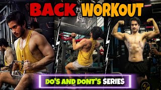 Dos And Donts On Back Workout [upl. by Deni831]