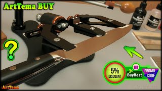 Knife Sharpener Hapstone R2 BLACK from Ukraine  Sharpening chef knife KEEMAKE VG10 from Aliexpress [upl. by Dlaner227]