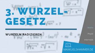 3 Wurzelgesetz  Wurzeln radizieren verschachtelte Wurzeln [upl. by Sarajane]