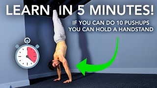 Learn to Achieve A Handstand Fast  In 5 Minutes  Hacks Make it Easy [upl. by Nirehs]