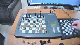 Radio Shack Champion 2250XL vs Saitek Master Chess Computer Game 1 [upl. by Enneibaf28]