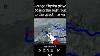 Average Skyrim player trying to find the best route for their quest marker gaming skyrim [upl. by Etnoled364]